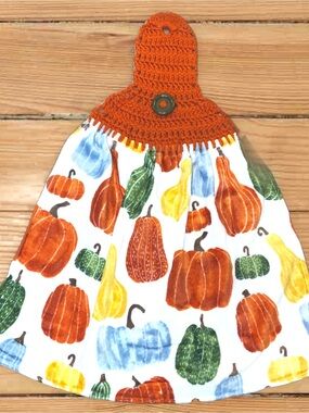 Crocheted Hanging Kitchen Towel